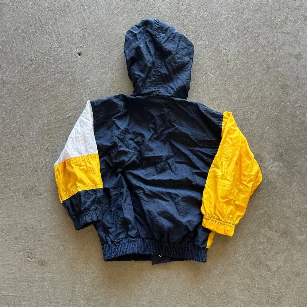 Vintage 90s Little King Michigan Wolverines Jacket BABY‎ Size 3 Blue Windbreaker